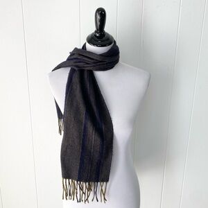 Christian Dior Monsieur Cashmaire Acrylic Made in Japan Navy Yellow  11”x 54”